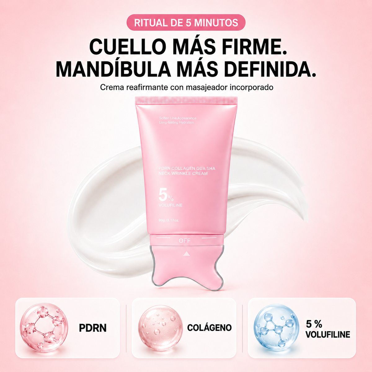 Crema Reafirmante PDRN 2 en 1 para Cuello y Papada